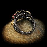Fashion Color Floral Angel Two-tone Female Ring – Stylish Gifts — 5