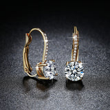 Creative Golden Micro-inlaid Four-claw Round Diamond – Stylish Gifts — 1