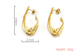 Titanium Steel Irregular Earrings Female 18K Stainless – Stylish Gifts — 3