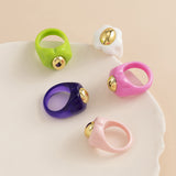 Big Acrylic Colorful Flower Women Ring Aesthetic – Jewelry Gift Ideas — 3