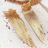 Gold Tassel Long Earrings – Meaningful Gifts — 3