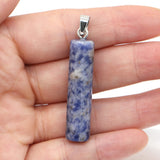 Natural Stone Semi-Precious Cylindrical Pendant – Jewelry Gift Ideas — 8