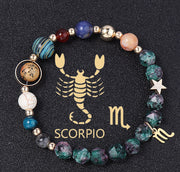 Natural Stone Twelve Constellations Bracelets Cut Hemp – Stylish Gifts — 7