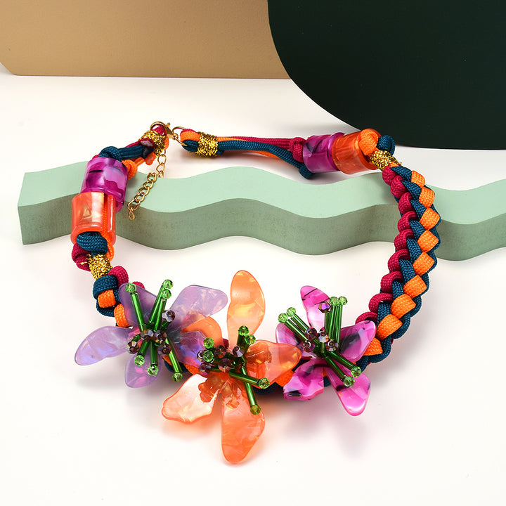 Colored Resin Flower Necklace – Jewelry Gift Ideas — 1
