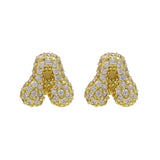 18K Brass Balloon Bubble Zircon Small Size Stud – Birthday Gifts — 17