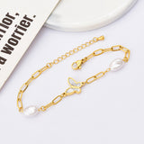 Fashion Irregular White Shell Star Moon Titanium Steel – Stylish Gifts — 6
