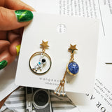 Earrings Cosmic Saturn Asymmetrywomen's – Special Occasion Gifts — 4