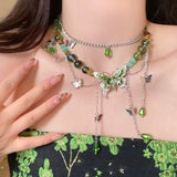 Butterfly-drip-glaze Bead Necklace Niche Design – Jewelry Gift Ideas — 4