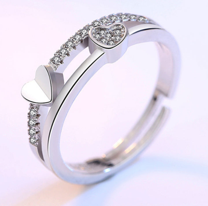 European And American Love Double Ring Ladies – Gifts for Couples — 1