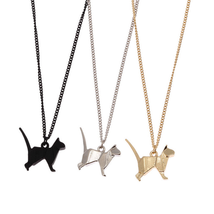 Three-dimensional Origami Animal Short Necklace – Jewelry Gift Ideas — 1