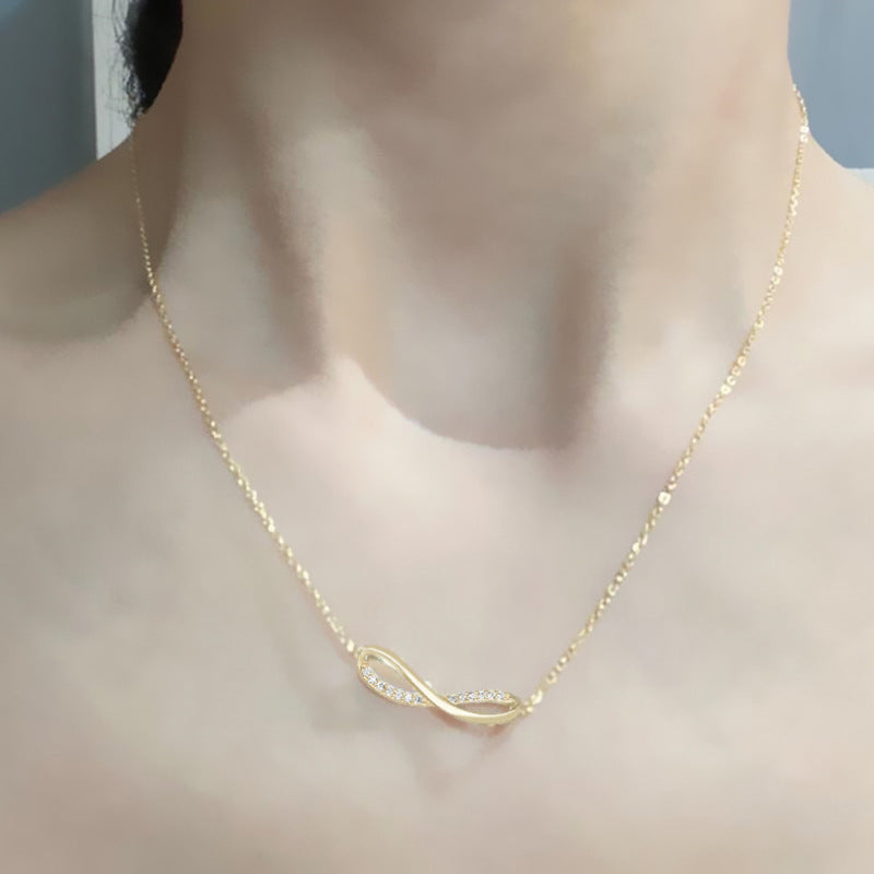 Summer 8-word 925 Silver Love Infinite Necklace – Jewelry Gift Ideas — 1