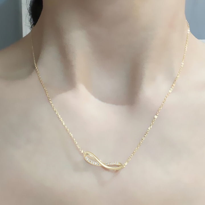Summer 8-word 925 Silver Love Infinite Necklace – Jewelry Gift Ideas — 1