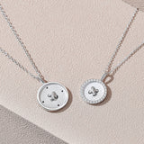 Button Couple Necklace Sterling Silver Coin – Jewelry Gift Ideas — 4