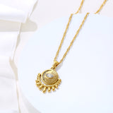 Round Zircon Eye Pendant Necklace – Jewelry Gift Ideas — 3