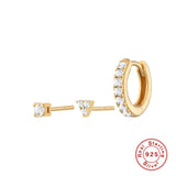 Women's Sterling Silver Diamond Trinity Combination – Gifts for Her — 7