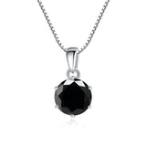 925 Silver Inlaid Round Moissanite Necklace – Jewelry Gift Ideas — 5