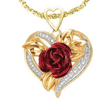Fashion New Heart Rose Necklace – Jewelry Gift Ideas — 3