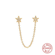 S925 Sterling Silver Pentagram Diamond Chain Fringe – Gift Ideas — 6