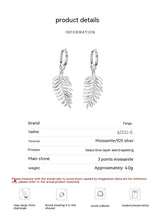 925 Sterling Silver Leaves Moissanite Ear Clips – Stylish Gifts — 13