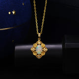 Original Bead Edged Hollow Diamond Pendant Egg – Jewelry Gift Ideas — 5