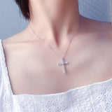 Ladder Cubic Zirconia Full Rhinestone Cross – Jewelry Gift Ideas — 4