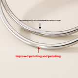 18K Vacuum Vapor Plating Gold Plain Ring Bracelet – Jewelry Gift Ideas — 20