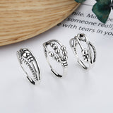 S925 Sterling Silver Fashion Simple Retro Three Layer – Stylish Gifts — 6