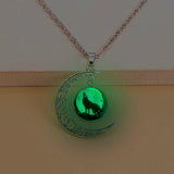 Vintage Wolf Moon Luminous Necklace – Jewelry Gift Ideas — 3