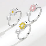 Creative Drip Oil Daisy Rotating Ring – Surprise Gifts — 1