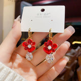 Fashion Flower Zircon Elegant Retro Earrings – Stylish Gifts — 4