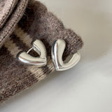 V - Stud Earrings And Minimal Silver Ornaments – Birthday Gifts — 4