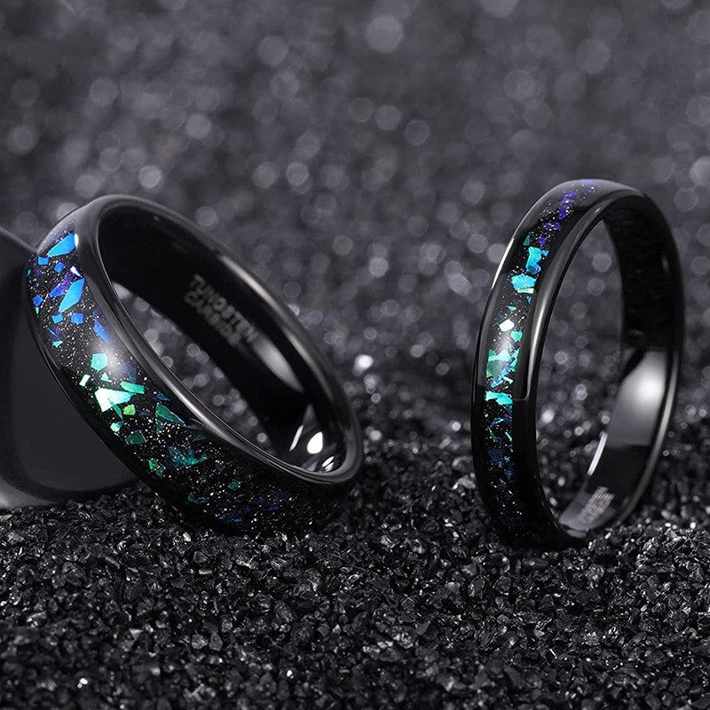 Black Unisex Tungsten Steel Ring – Gift Ideas — 1