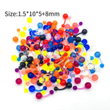 CBR Type Nose Stud Color Mixed Eyebrow Ring – Special Occasion Gifts — 8