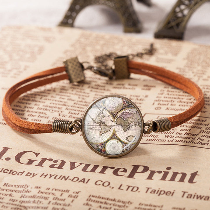 World Map Time Stone Woven Bracelet Female – Jewelry Gift Ideas — 1