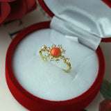 Women's Silver Vintage Natural Pearl Resin Ring – Gifts for Her — 2