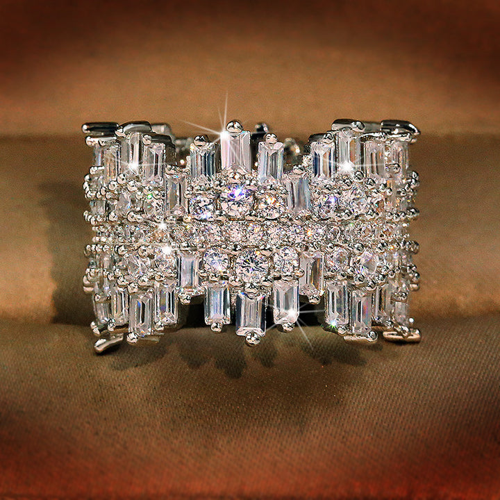 Irregular Micro Inlaid Zircon Ring – Surprise Gifts — 1