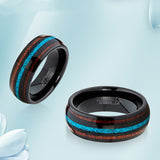 Tungsten Titanium Steel Ring Three Grooves Inlaid – Birthday Gifts — 1