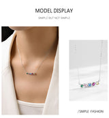 S925 Silver Rainbow Zircon Geometric Design – Jewelry Gift Ideas — 3
