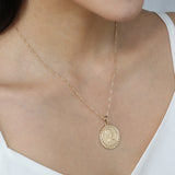 Round Coin Pendant Necklace Portrait Pendant – Jewelry Gift Ideas — 1