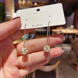 Silver Needle Opal Earrings Temperament Geometric – Stylish Gifts — 16