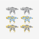 S925 Sterling Silver Petal Stud Earrings – Unique Gift Ideas — 4