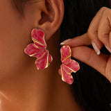 Fashion Dripping Oil Petal Stud Earrings Women – Stylish Gifts — 5