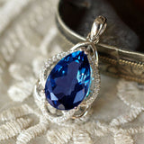 Luxury Simulated Royal Blue Zircon Necklace – Jewelry Gift Ideas — 5
