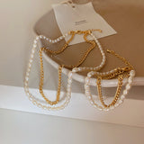 Vintage Chain Freshwater Pearl Double Bracelet – Jewelry Gift Ideas — 5