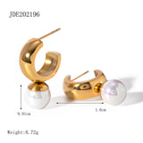 18K Gold Stainless Steel Glossy C- Shaped – Everyday Gifts — 5