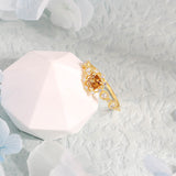 Silver Gilded Luxury Brown Zircon Ring Necklace – Jewelry Gift Ideas — 3