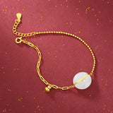 S925 Sterling Silver Simple Peace Clasp Bracelet – Jewelry Gift Ideas — 5