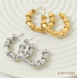 Stainless C- Shaped Ear Ring White Titanium Steel – Unique Gift Ideas — 2