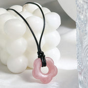 Wax Thread Adjustable Simple Flower Necklace – Jewelry Gift Ideas — 3