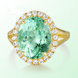 Emerald Full Diamond Micro Inlay Ring – Meaningful Gifts — 5